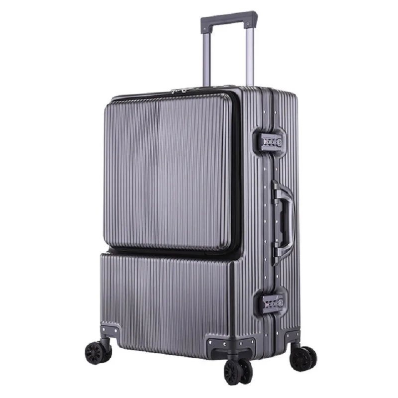 20 Inch Front Open Rolling Luggage Spinner Cabin Laptop Bag Trolley Aluminum Frame Carry Ons Business Suitcase
20 Inch Front Open Rolling Luggage Spinner Cabin Laptop Bag Trolley Aluminum Frame Carry Ons Business Suitcase