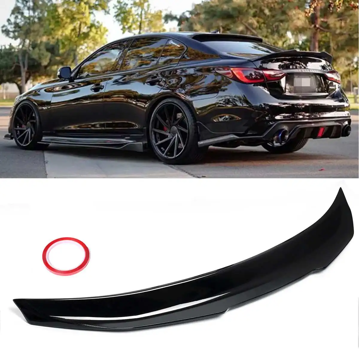 Carbon Fiber Rear Wing Spoiler Boot Lid Trunk Lid Spoiler Wing For INFINITI Q50 2014-2020
Carbon Fiber Rear Wing Spoiler Boot Lid Trunk Lid Spoiler Wing For INFINITI Q50 2014-2020