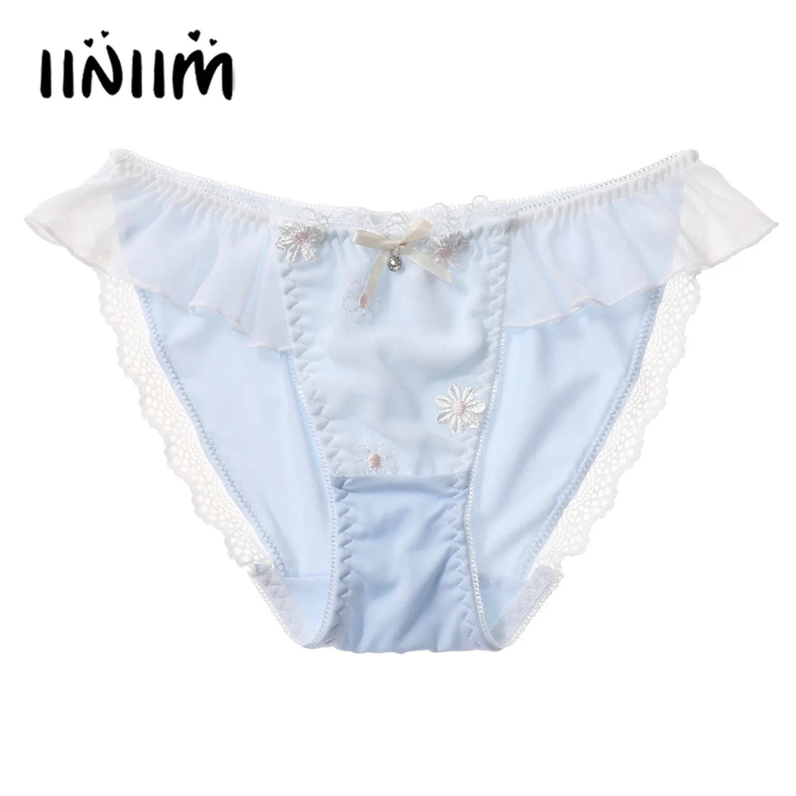 Lingerie Sissy Underwear for Mens Lace Trim Flower Embroidery Briefs Panties Low Waist Ruffled Elastic Waistband Underpants
Lingerie Sissy Underwear for Mens Lace Trim Flower Embroidery Briefs Panties Low Waist Ruffled Elastic Waistband Underpants