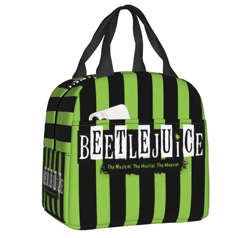 The Musical Beetlejuice Lunch Bag Men Women Cooler Warm Insulated Lunch Box for Children School Work Food Picnic Tote Bags
The Musical Beetlejuice Lunch Bag Men Women Cooler Warm Insulated Lunch Box for Children School Work Food Picnic Tote Bags