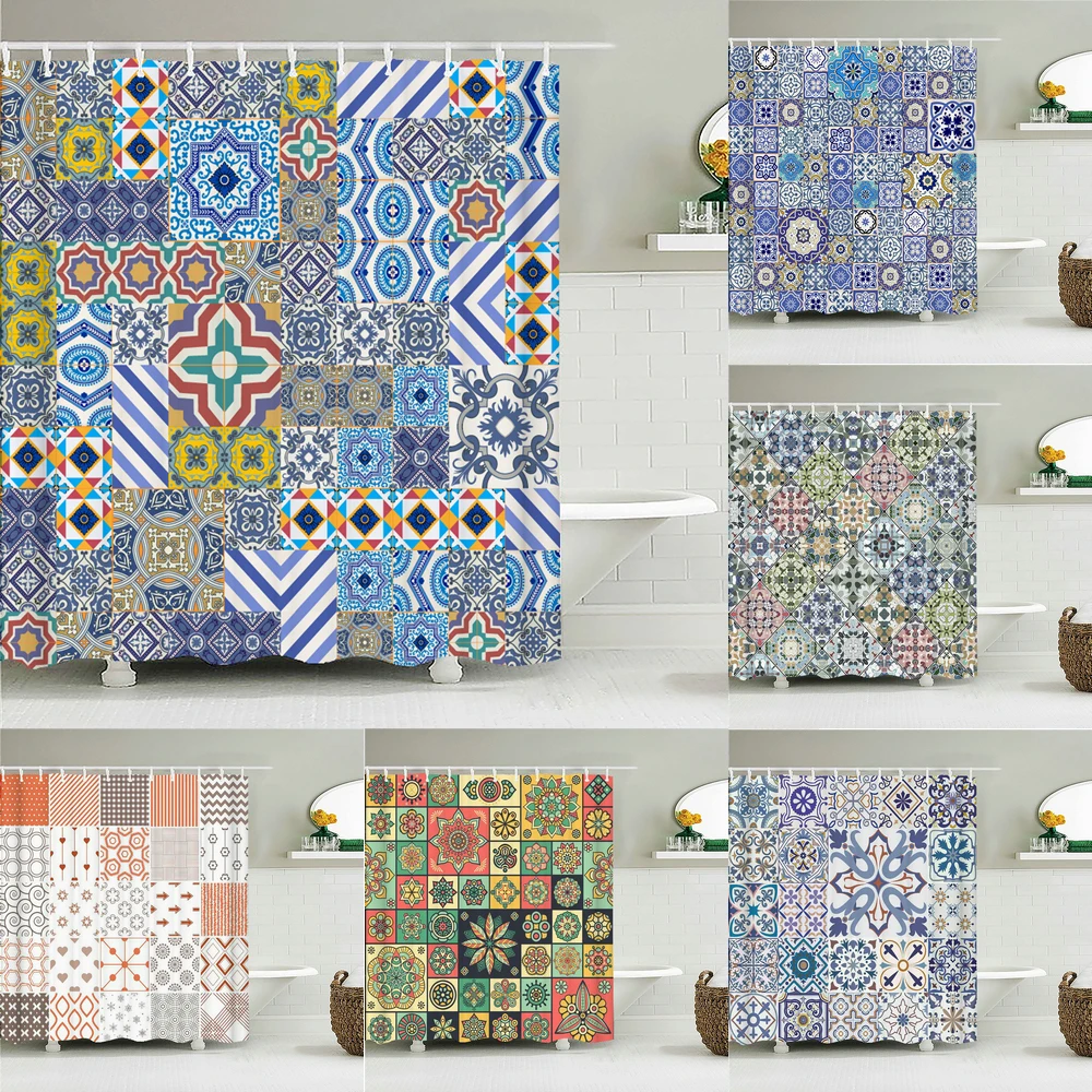 Bohemian 3d Bathroom Curtains Indian Boho Shower Curtains Waterproof Fabric With 12 Hooks Home Decor Washable Bath Screen
Bohemian 3d Bathroom Curtains Indian Boho Shower Curtains Waterproof Fabric With 12 Hooks Home Decor Washable Bath Screen