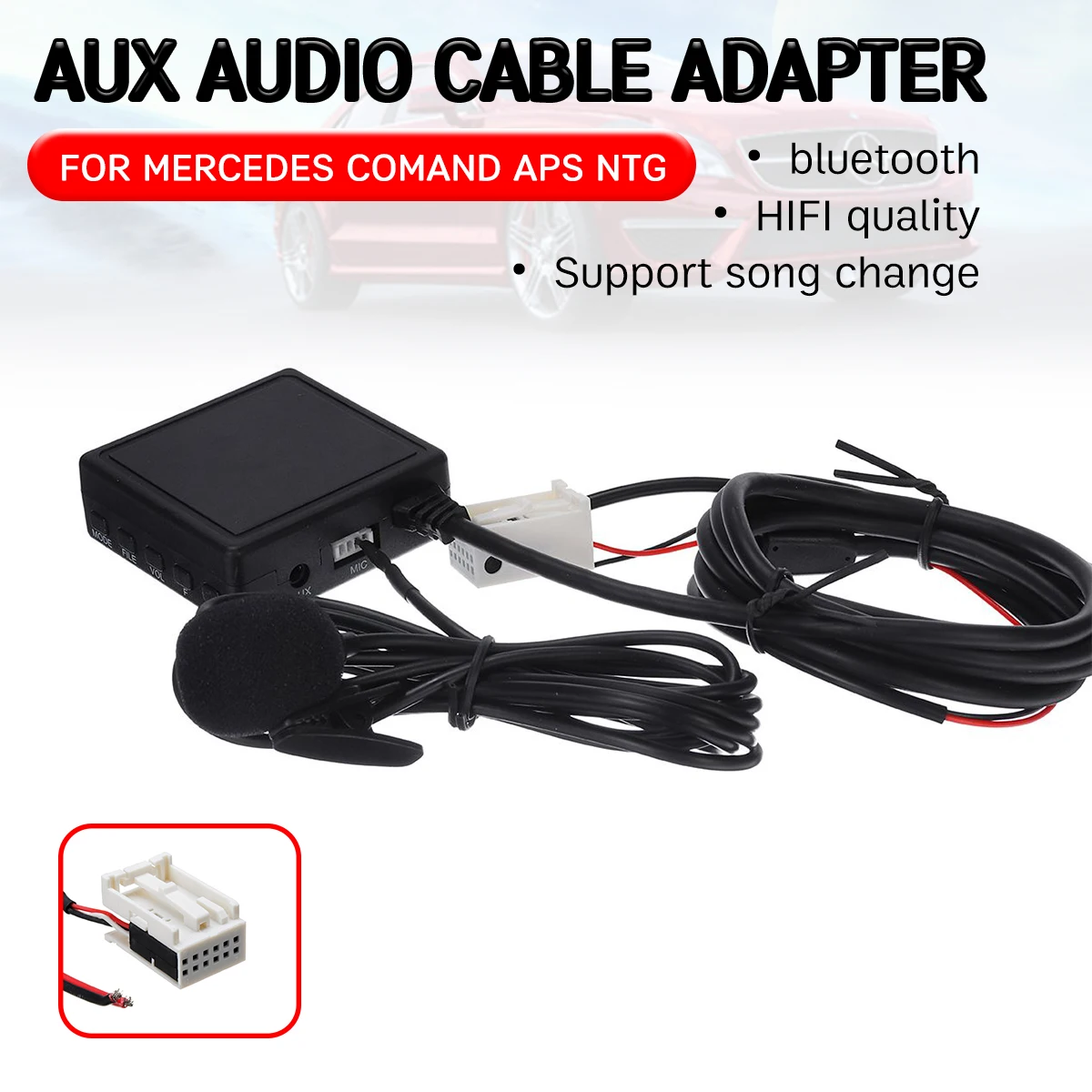 bluetooth Aux Receiver for Mercedes for Benz W169 W245 W203 W209 W164 Cable with USB,microphone Hands-free Aux Adapter
bluetooth Aux Receiver for Mercedes for Benz W169 W245 W203 W209 W164 Cable with USB,microphone Hands-free Aux Adapter