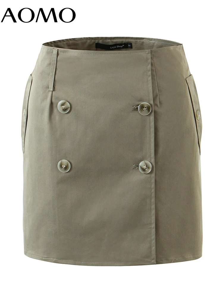 AOMO 2022 Women Army green Buttons Skirts Faldas Mujer French Style Female Mini Skirt 1J46A
AOMO 2022 Women Army green Buttons Skirts Faldas Mujer French Style Female Mini Skirt 1J46A