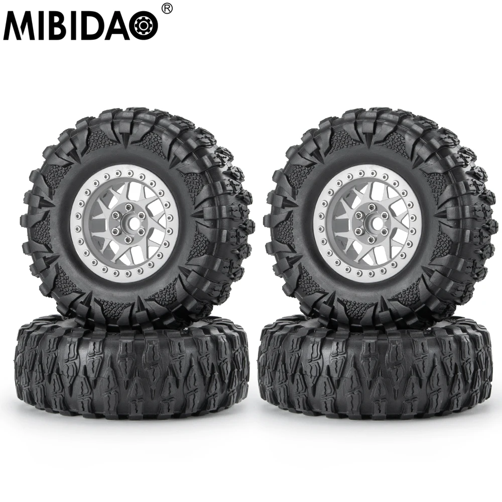 MIBIDAO 4Pcs 2.2" Rubber Tires with Beadlock Wheel Rim For 1/10 Axial SCX10 90046 Traxxas TRX4 TRX6 D90 Wraith RC Crawler Car
MIBIDAO 4Pcs 2.2" Rubber Tires with Beadlock Wheel Rim For 1/10 Axial SCX10 90046 Traxxas TRX4 TRX6 D90 Wraith RC Crawler Car