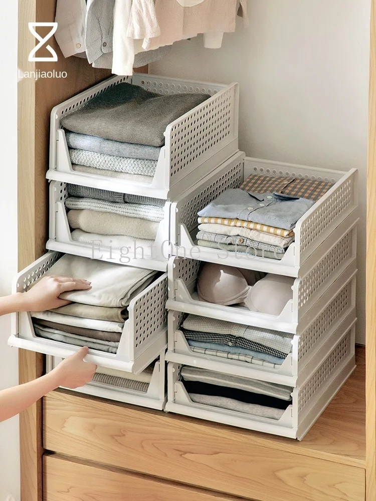 

Wardrobe Layered Partition Household Drawer Storage Box Clothes Compartment Storage Rack Dormitory Storage Fantastic