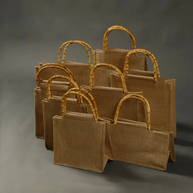 Bamboo Handle Linen Handbag Environmental Protection and Practical Storage Multi-size Custom Ladies Beach Holiday Shoulder Bag
Bamboo Handle Linen Handbag Environmental Protection and Practical Storage Multi-size Custom Ladies Beach Holiday Shoulder Bag