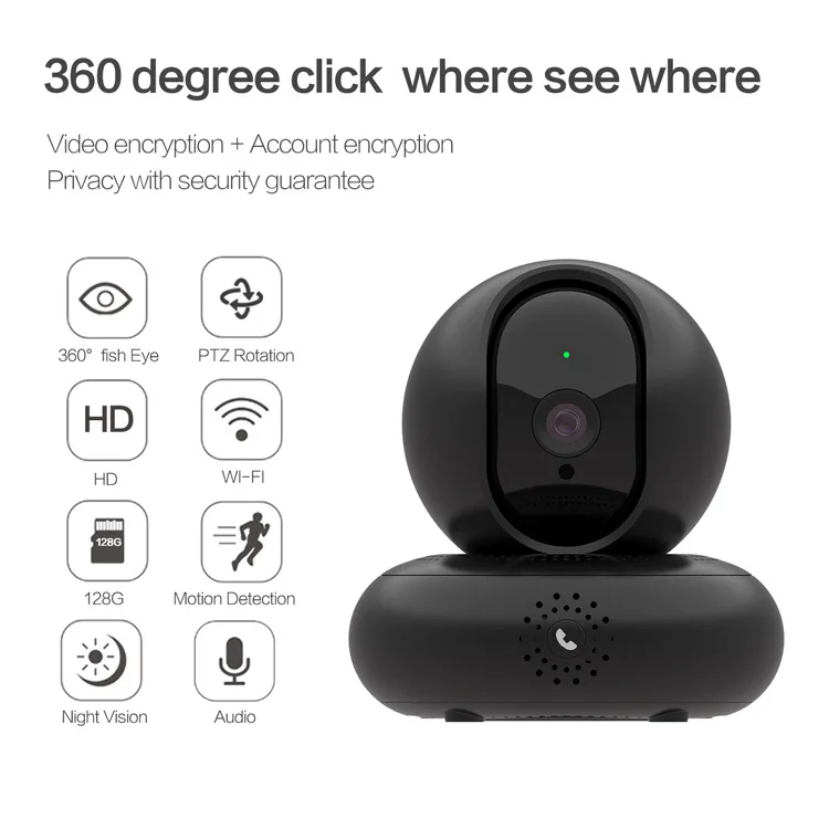 Беспроводная сетевая камера видеонаблюдения 1080P HD P2P с Wi-Fi, панорамная 3D-навигация с одной кнопкой и функцией вызова, яркая черная камера наб...
Беспроводная сетевая камера видеонаблюдения 1080P HD P2P с Wi-Fi, панорамная 3D-навигация с одной кнопкой и функцией вызова, яркая черная камера наб...