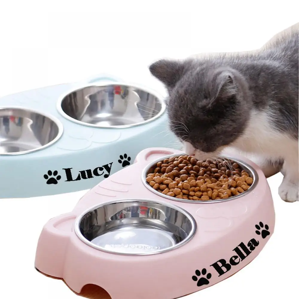 Custom Pet Dog Double Bowl Small Dogs Cats Drinking Dish Feeder Free Personalize Feeding Bowls Kitten Food Water Pet Supplies
Custom Pet Dog Double Bowl Small Dogs Cats Drinking Dish Feeder Free Personalize Feeding Bowls Kitten Food Water Pet Supplies
