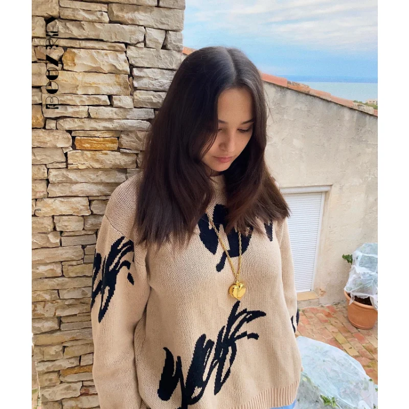 BoozRey Korean Fashion Letter Jacquard Sweater Winter Clothes Women New Round Neck Long Sleeve Top Sweaters Streetwear Pullovers
BoozRey Korean Fashion Letter Jacquard Sweater Winter Clothes Women New Round Neck Long Sleeve Top Sweaters Streetwear Pullovers