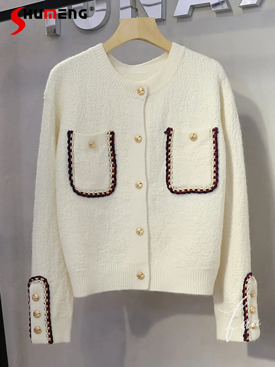 Women's 2022 Autumn Winter New Fashion High-Grade Classic Style Sweater Ladies Elegant Loose Crew Neck Knitted Cardigan Top
Women's 2022 Autumn Winter New Fashion High-Grade Classic Style Sweater Ladies Elegant Loose Crew Neck Knitted Cardigan Top