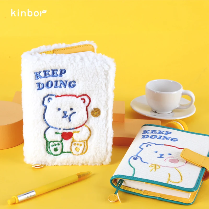 Kinbor Papa Bear Agenda Cute A5/A6 Plush Embroidery Notebooks, Weekly Planner Daily Journey Office 365 Creative Decompress Gift
Kinbor Papa Bear Agenda Cute A5/A6 Plush Embroidery Notebooks, Weekly Planner Daily Journey Office 365 Creative Decompress Gift