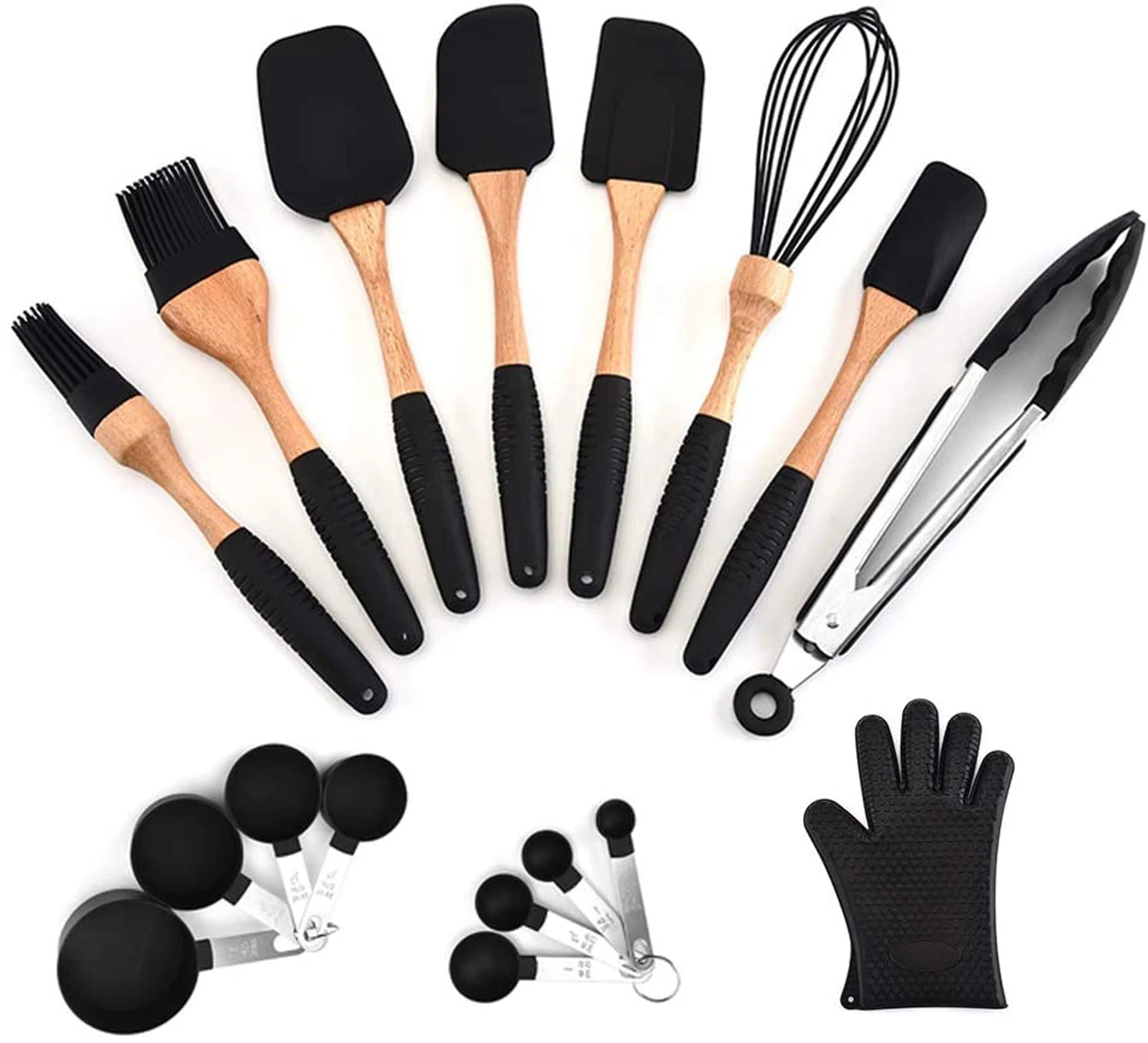 Free Shipping 11 Pcs Silicone Kitchen Utensils Set Non-stick Heat Resistant Spatula Set -Black
Free Shipping 11 Pcs Silicone Kitchen Utensils Set Non-stick Heat Resistant Spatula Set -Black