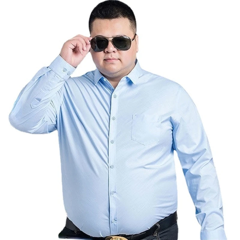 Oversized Shirt Men's White Long Sleeve Shirt Plus-Sized Loose Business Shirt Large Size Overweight Clothing Man Dress Shirts
Oversized Shirt Men's White Long Sleeve Shirt Plus-Sized Loose Business Shirt Large Size Overweight Clothing Man Dress Shirts