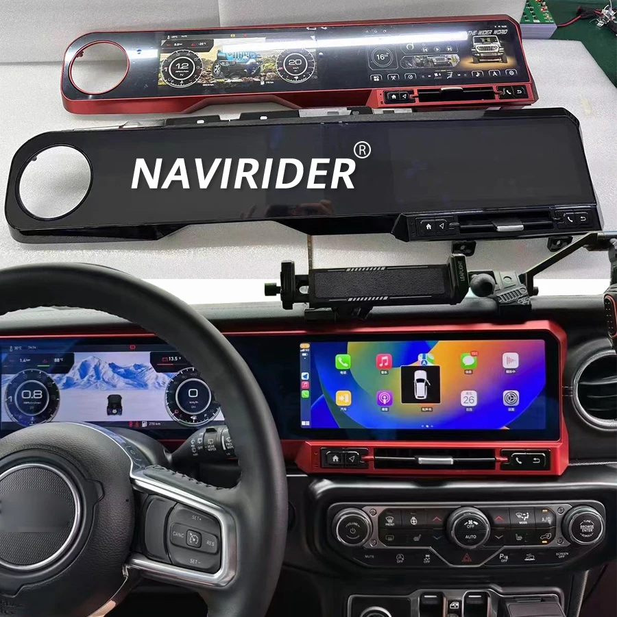 12 3 дюймовый + Android двойной экран для Jeep Wrangler 2018-2022 автомобильное радио