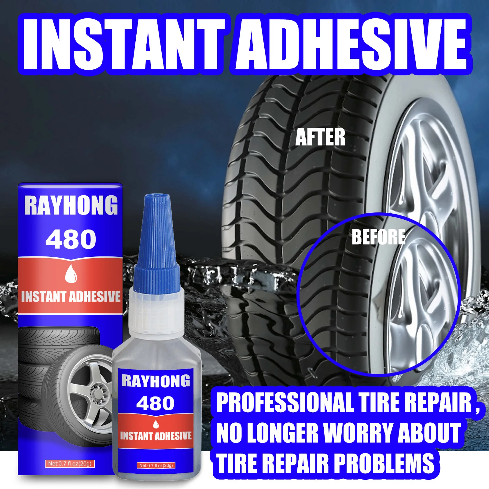 Super Glue Car Rubber Repair Tire Glue Liquid Adhesive 45g Car Adhesives Tire Sealers Caulk Window Speaker Seal
Super Glue Car Rubber Repair Tire Glue Liquid Adhesive 45g Car Adhesives Tire Sealers Caulk Window Speaker Seal