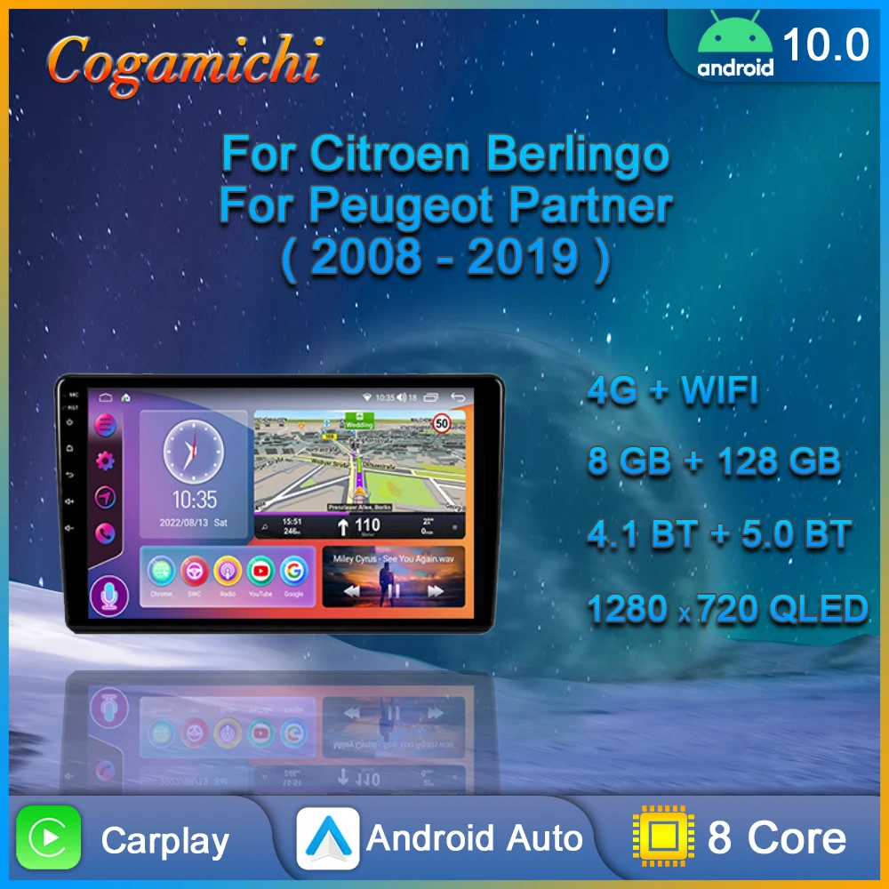 Автомагнитола для Citroen Berlingo 2 B9 Peugeot Partner 2008-2018, мультимедийный плеер на Android, Carplay, Wi-Fi, GPS-навигация, сенсорный экран 
Автомагнитола для Citroen Berlingo 2 B9 Peugeot Partner 2008-2018, мультимедийный плеер на Android, Carplay, Wi-Fi, GPS-навигация, сенсорный экран