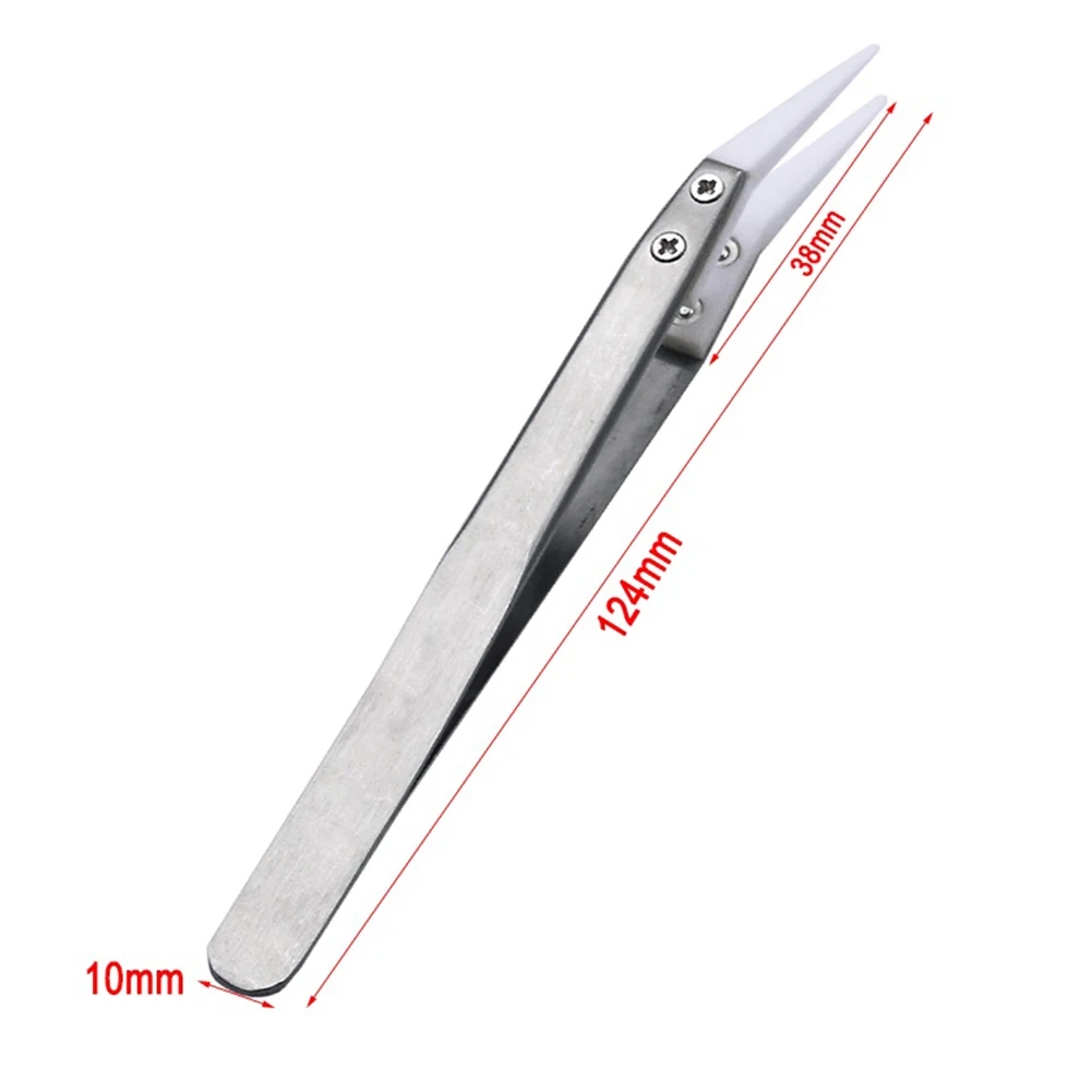 1pc Anti-Static Ceramic Tweezer Little Curved/Big Curved/Straight Tweezer Heat Resistant Antimagnetic Ceramic Tweezer Industrial
1pc Anti-Static Ceramic Tweezer Little Curved/Big Curved/Straight Tweezer Heat Resistant Antimagnetic Ceramic Tweezer Industrial