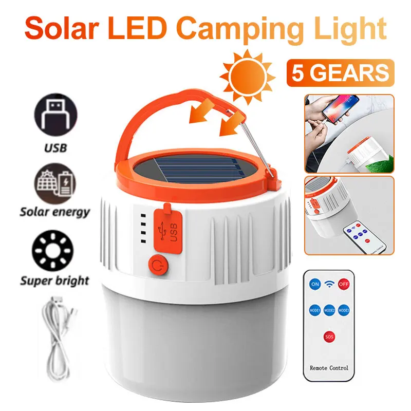 LED Solar Light V65 Solar LED Camping Light USB Rechargeable Lantern Bulb Outdoor Tent Lamp Portable Emergency Hiking Lights
LED Solar Light V65 Solar LED Camping Light USB Rechargeable Lantern Bulb Outdoor Tent Lamp Portable Emergency Hiking Lights