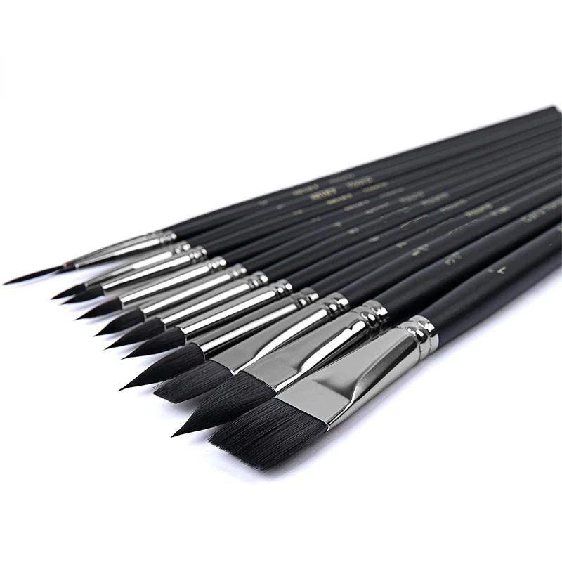 12PCS Professional Watercolor Paint Brushes Set Artist Synthetic Fine Squirrel Brush Round Tip for Detail, Gouache, Acrylic, Oil
12PCS Professional Watercolor Paint Brushes Set Artist Synthetic Fine Squirrel Brush Round Tip for Detail, Gouache, Acrylic, Oil