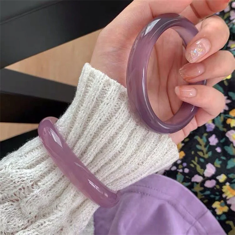 Hot selling natural hand-carve Jade Ice /Purple Chalcedony Baranglet 56-60mm bracelet fashion Men Women Luck Gifts Amulet
Hot selling natural hand-carve Jade Ice /Purple Chalcedony Baranglet 56-60mm bracelet fashion Men Women Luck Gifts Amulet
