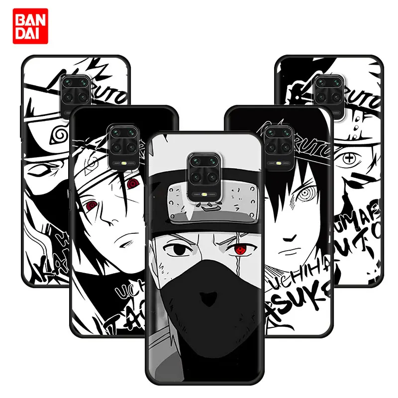 

Anime Naruto Uzumaki Sasuke Case for Redmi Note 9s 9 7 8 8t 8Pro 10 10Pro 11 11t Pro Plus 4G 5G Capinha Black Cover Silicone