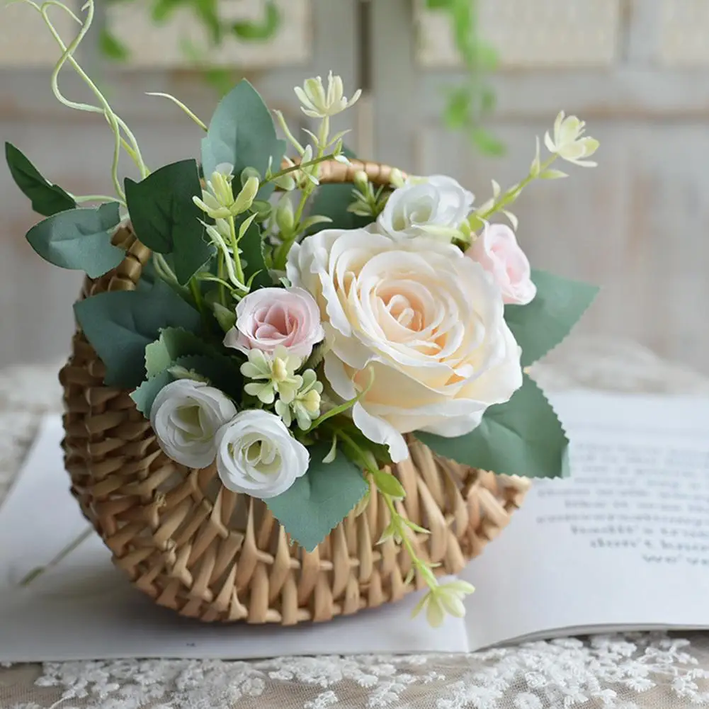 Flower Basket Wedding Bridal Girl Home Decor Woven Willow Portable Handle Party Decorative Basket Gift Kitchen Storage
Flower Basket Wedding Bridal Girl Home Decor Woven Willow Portable Handle Party Decorative Basket Gift Kitchen Storage