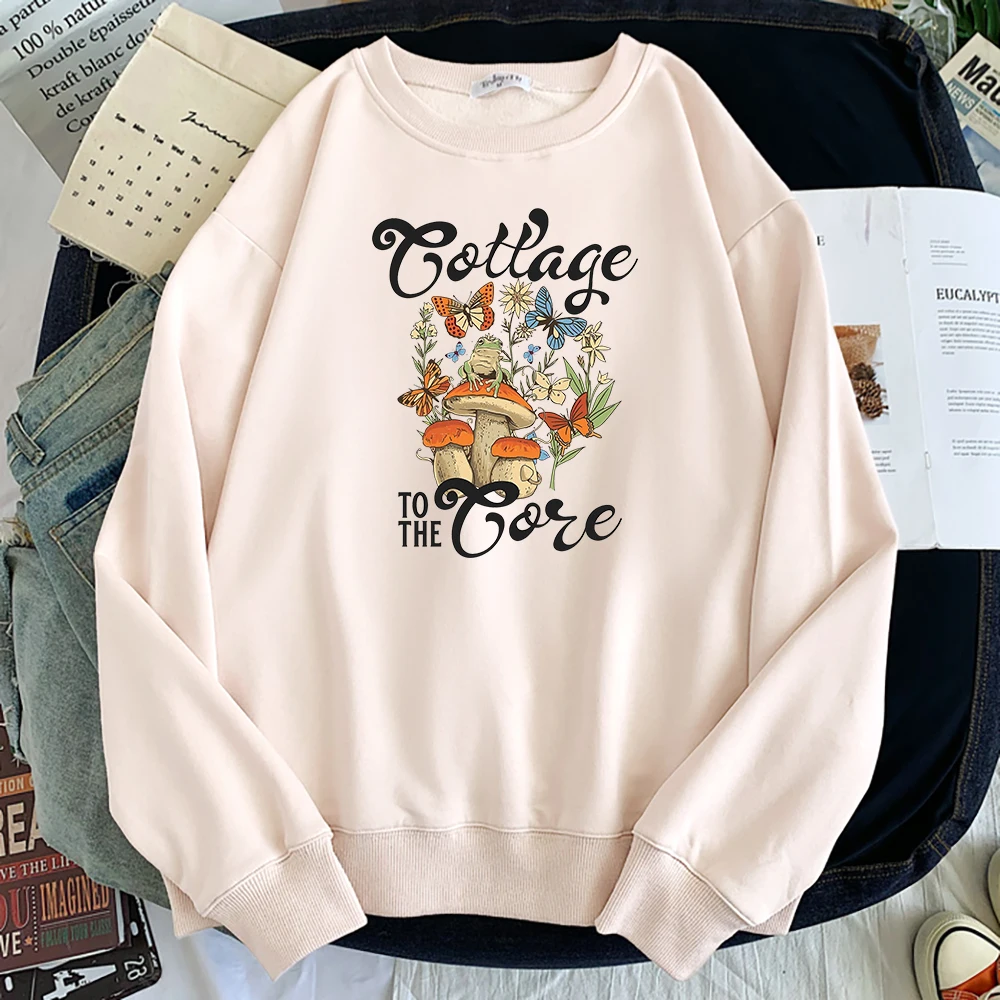 Cottagecore Aesthetics With Frog Mushroom Floral Printed Mens Clothes Loose Crewneck Hoodie Casual Loose Sweatshirt Male Hoody
Cottagecore Aesthetics With Frog Mushroom Floral Printed Mens Clothes Loose Crewneck Hoodie Casual Loose Sweatshirt Male Hoody