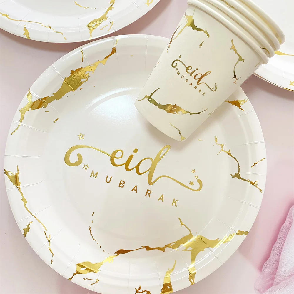 Ramadan Decoration 2023 Eid Mubarak Home Decor Gold White Black Paper Plates Cups Eid Al-Fitr Decoration Supplies
Ramadan Decoration 2023 Eid Mubarak Home Decor Gold White Black Paper Plates Cups Eid Al-Fitr Decoration Supplies