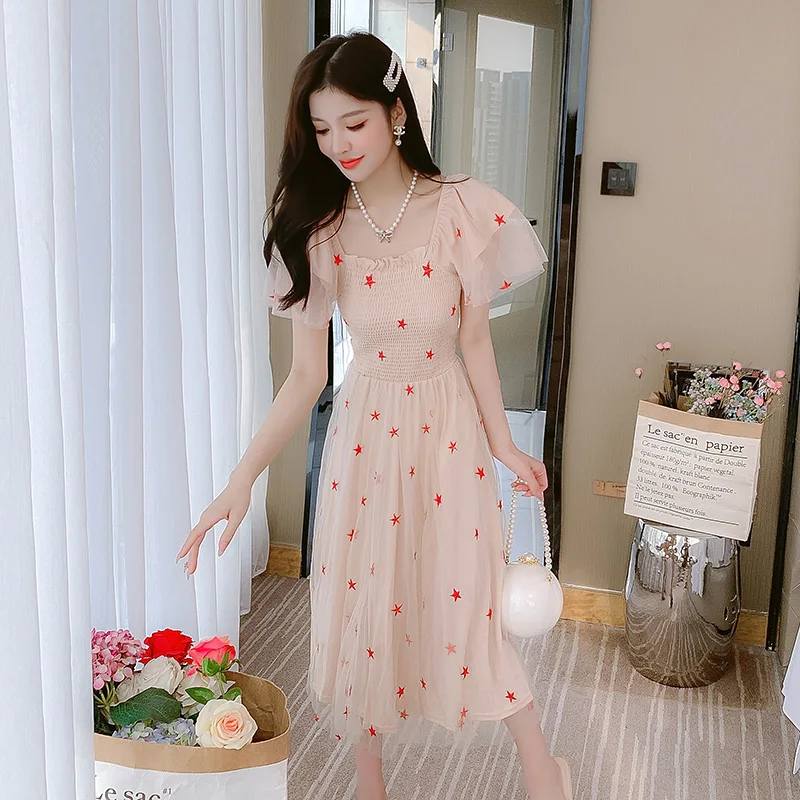 COIGARSAM Long Dress Women Summer 2022 New French Style Cute Vintage Embroidery Mesh Pink Dresses Dropshipping
COIGARSAM Long Dress Women Summer 2022 New French Style Cute Vintage Embroidery Mesh Pink Dresses Dropshipping