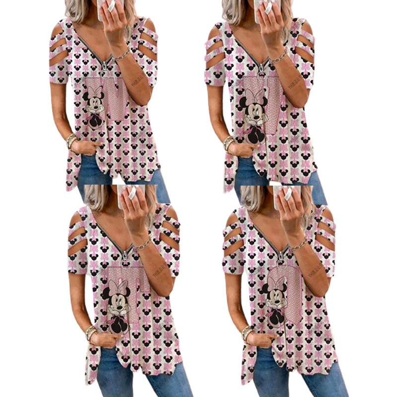 Kawaii Disney Minnie Mouse Cartoon Half Zip T-Shirt Cute Anime Doll Comfortable Stylish Short Sleeve Wear-Resistant Girls Gift
Kawaii Disney Minnie Mouse Cartoon Half Zip T-Shirt Cute Anime Doll Comfortable Stylish Short Sleeve Wear-Resistant Girls Gift