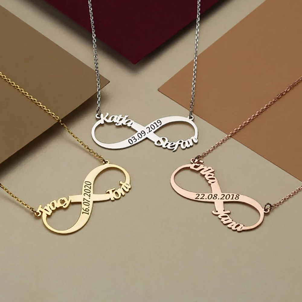 Personalized Infinity Name Necklace Custom Name Date Pendant Stainless Steel Handmade Jewelry For Women Couple Best Gift
Personalized Infinity Name Necklace Custom Name Date Pendant Stainless Steel Handmade Jewelry For Women Couple Best Gift