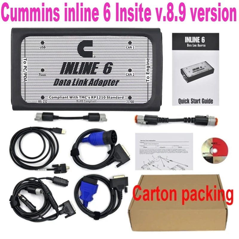Диагностический Сканер Cummins INLINE 6, Кабель OBD2 Для Сверхмощного Адаптера, Инструмент Для Диагностики Тяжелых Грузовиков
Диагностический Сканер Cummins INLINE 6, Кабель OBD2 Для Сверхмощного Адаптера, Инструмент Для Диагностики Тяжелых Грузовиков