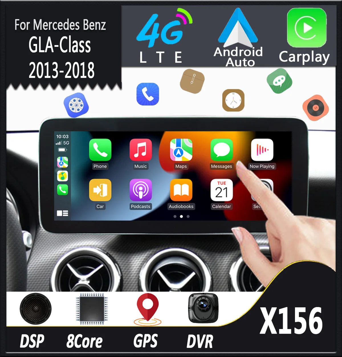 For Mercedes Benz Class GLA X156 2013-2018 Android11 Carplay GPS Navigation DSP Car Radio HD Display screen Multimedia Player
For Mercedes Benz Class GLA X156 2013-2018 Android11 Carplay GPS Navigation DSP Car Radio HD Display screen Multimedia Player