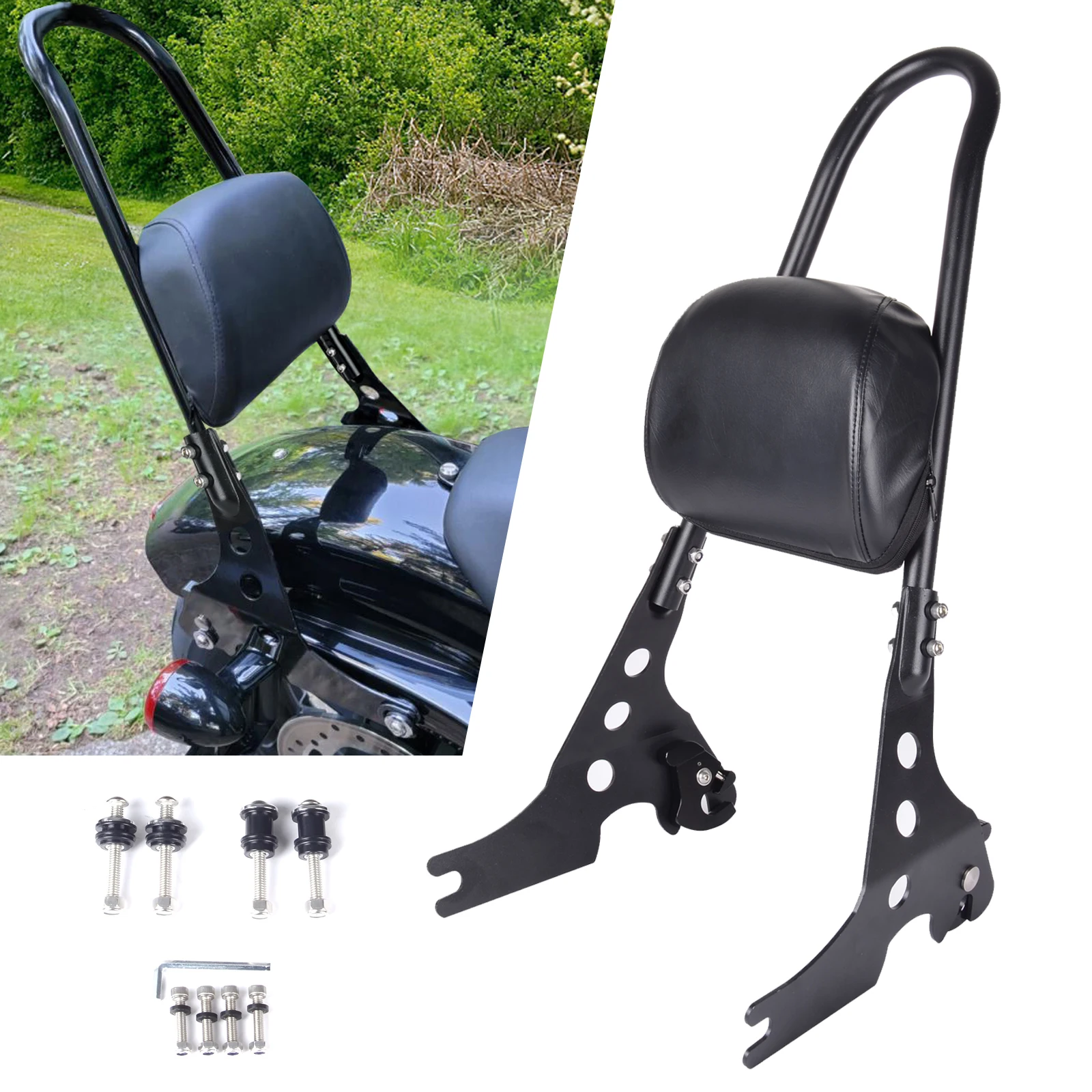 Motorcycle Detachable Rear Passenger Sissy Bar Upright Backrest with Cushion Pad for Harley Sportster XL 883 1200 2004-Up
Motorcycle Detachable Rear Passenger Sissy Bar Upright Backrest with Cushion Pad for Harley Sportster XL 883 1200 2004-Up