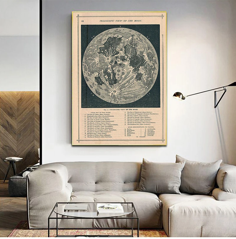 Vintage Full Moon Map Reproduction Wall Art Print Poster Lunar Astronomy Moon Chart Canvas Painting Picture Home Wall Art Decor
Vintage Full Moon Map Reproduction Wall Art Print Poster Lunar Astronomy Moon Chart Canvas Painting Picture Home Wall Art Decor