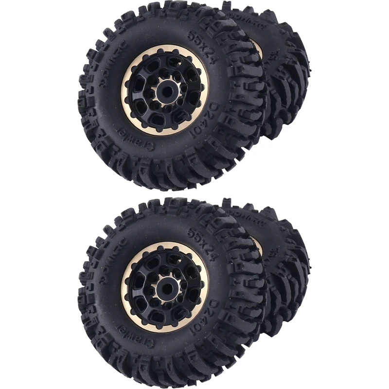 4Pcs 55X22mm 1.0 Brass Wheel Rim Rubber Tire For 1/18 1/24 RC Crawler Car Axial SCX24 AX24 FMS FCX24 TRX4M Upgrade Parts
4Pcs 55X22mm 1.0 Brass Wheel Rim Rubber Tire For 1/18 1/24 RC Crawler Car Axial SCX24 AX24 FMS FCX24 TRX4M Upgrade Parts
