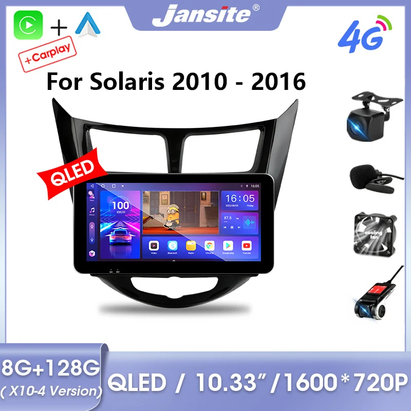 Jansite 10.33" 2 Din Android 11.0 Car Radio For Hyundai Solaris 1 2010-2016 QLED Screen Multimedia Video Player Carplay RDS DSP
Jansite 10.33" 2 Din Android 11.0 Car Radio For Hyundai Solaris 1 2010-2016 QLED Screen Multimedia Video Player Carplay RDS DSP