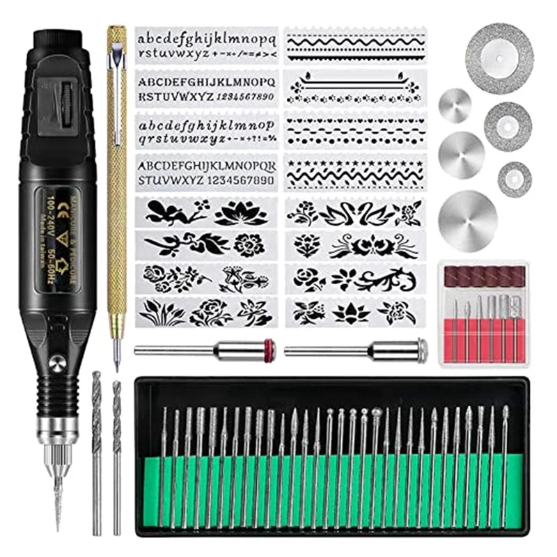 US Plug Engraving Tool Kit, 71 Pcs Electric Corded Pen With Engraving Engraver, Mini Nail Grinder DIY Rotary Tool
US Plug Engraving Tool Kit, 71 Pcs Electric Corded Pen With Engraving Engraver, Mini Nail Grinder DIY Rotary Tool