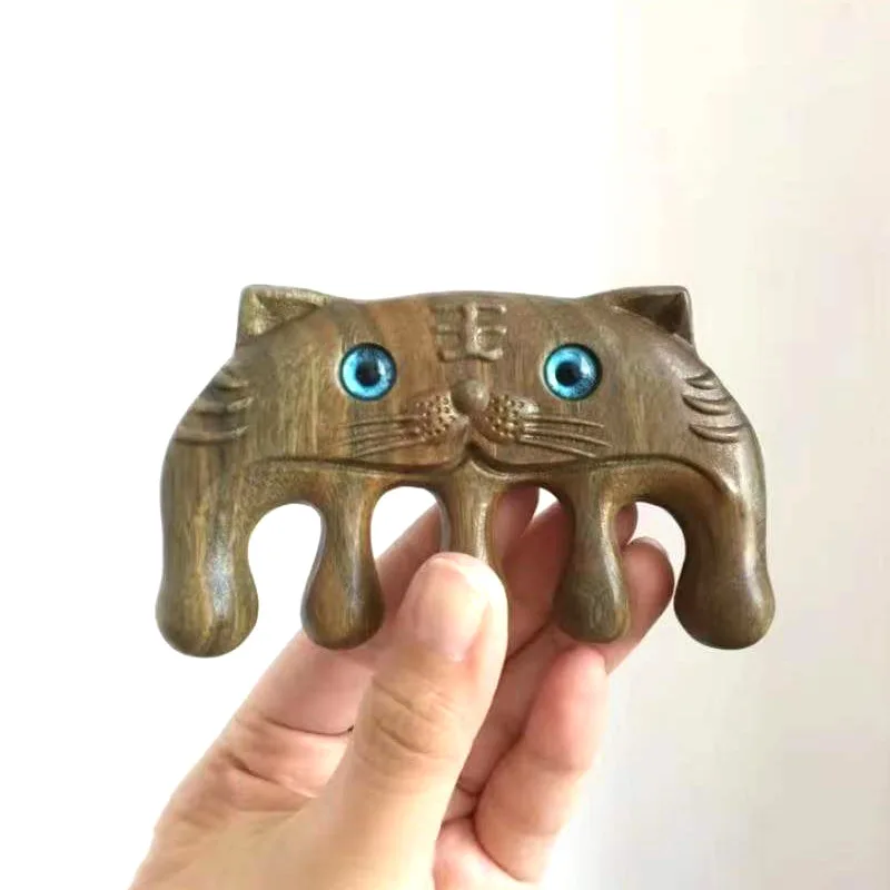 Green Sandalwood Meridian Massage Comb Five Teeth No Handle Wooden Comb Wide Teeth
Green Sandalwood Meridian Massage Comb Five Teeth No Handle Wooden Comb Wide Teeth