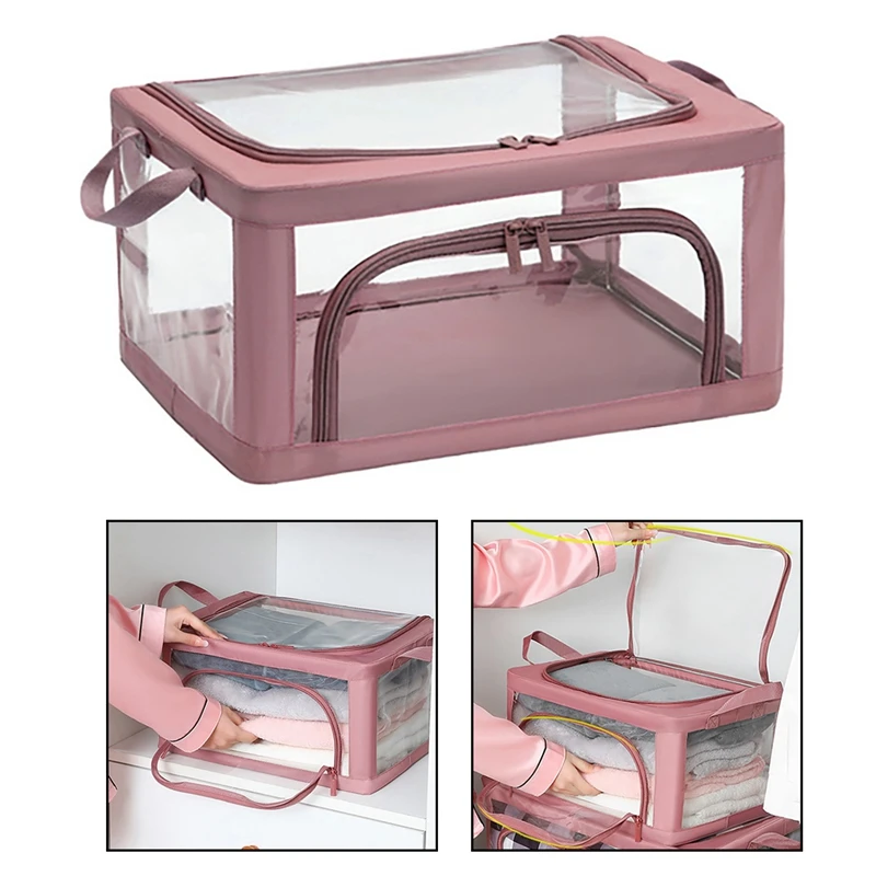 1Pcs Foldable Storage Bags Transparent Quilt Clothes Household Clothing Storage Box Dustproof Storage Bra Socks
1Pcs Foldable Storage Bags Transparent Quilt Clothes Household Clothing Storage Box Dustproof Storage Bra Socks