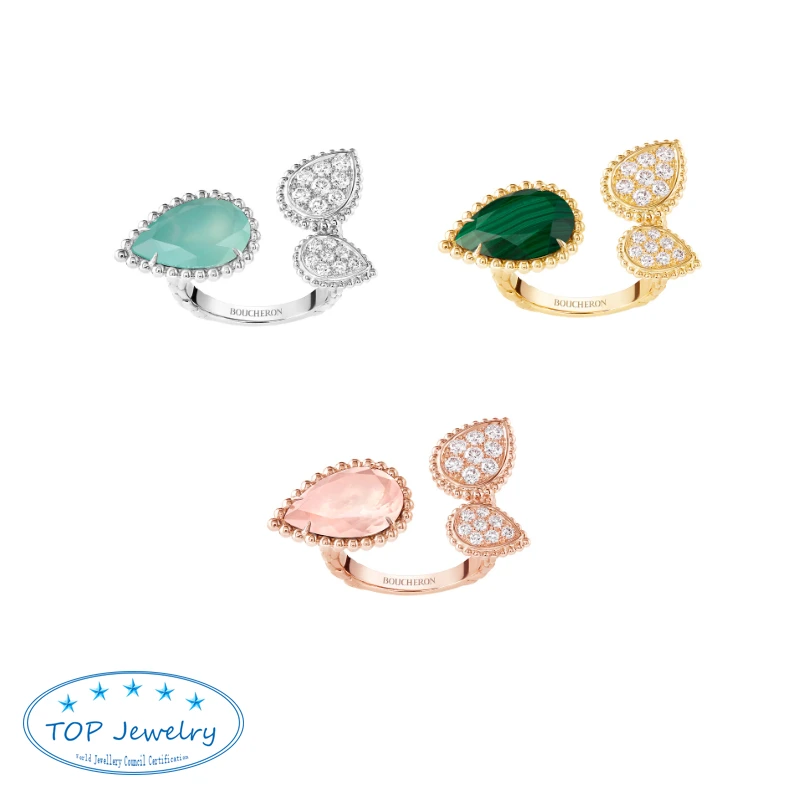 BOUCHERON PARIS French Luxury Brand Jewelry High Quality 925 Sliver Rose Gold serpent bohème Gemstone 3 Teardrop Ring For women
BOUCHERON PARIS French Luxury Brand Jewelry High Quality 925 Sliver Rose Gold serpent bohème Gemstone 3 Teardrop Ring For women