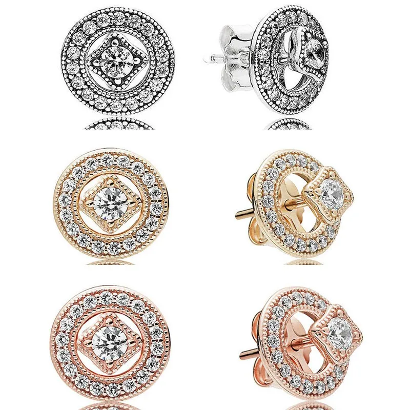 Authentic 925 Sterling Silver Sparkling Rose Gold Allure With Crystal Stud Earrings For Women Wedding Gift Fashion Jewelry
Authentic 925 Sterling Silver Sparkling Rose Gold Allure With Crystal Stud Earrings For Women Wedding Gift Fashion Jewelry