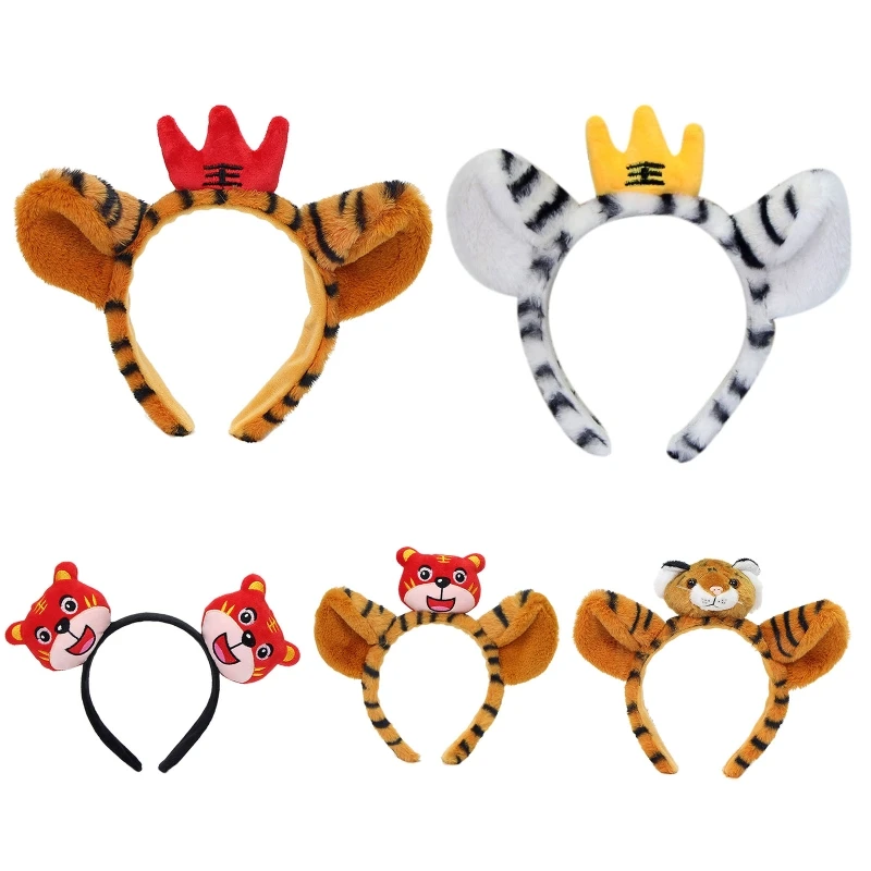 Cartoon Animal Headbands Soft Faux Plush Tiger Ears Hairband Crown Tiger Ears Hair Hoop Creatures Theme Party Costume
Cartoon Animal Headbands Soft Faux Plush Tiger Ears Hairband Crown Tiger Ears Hair Hoop Creatures Theme Party Costume