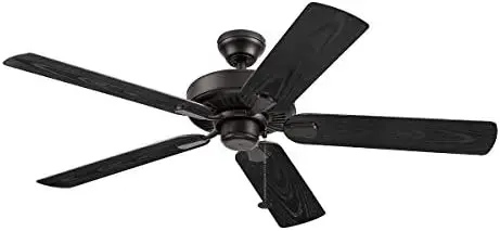 52 Inch Classic Style Ceiling Fan with No Light, Pull Chain, Three Mounting Options, 5 Dual Finish Blades, Reversible Motor - 51
52 Inch Classic Style Ceiling Fan with No Light, Pull Chain, Three Mounting Options, 5 Dual Finish Blades, Reversible Motor - 51