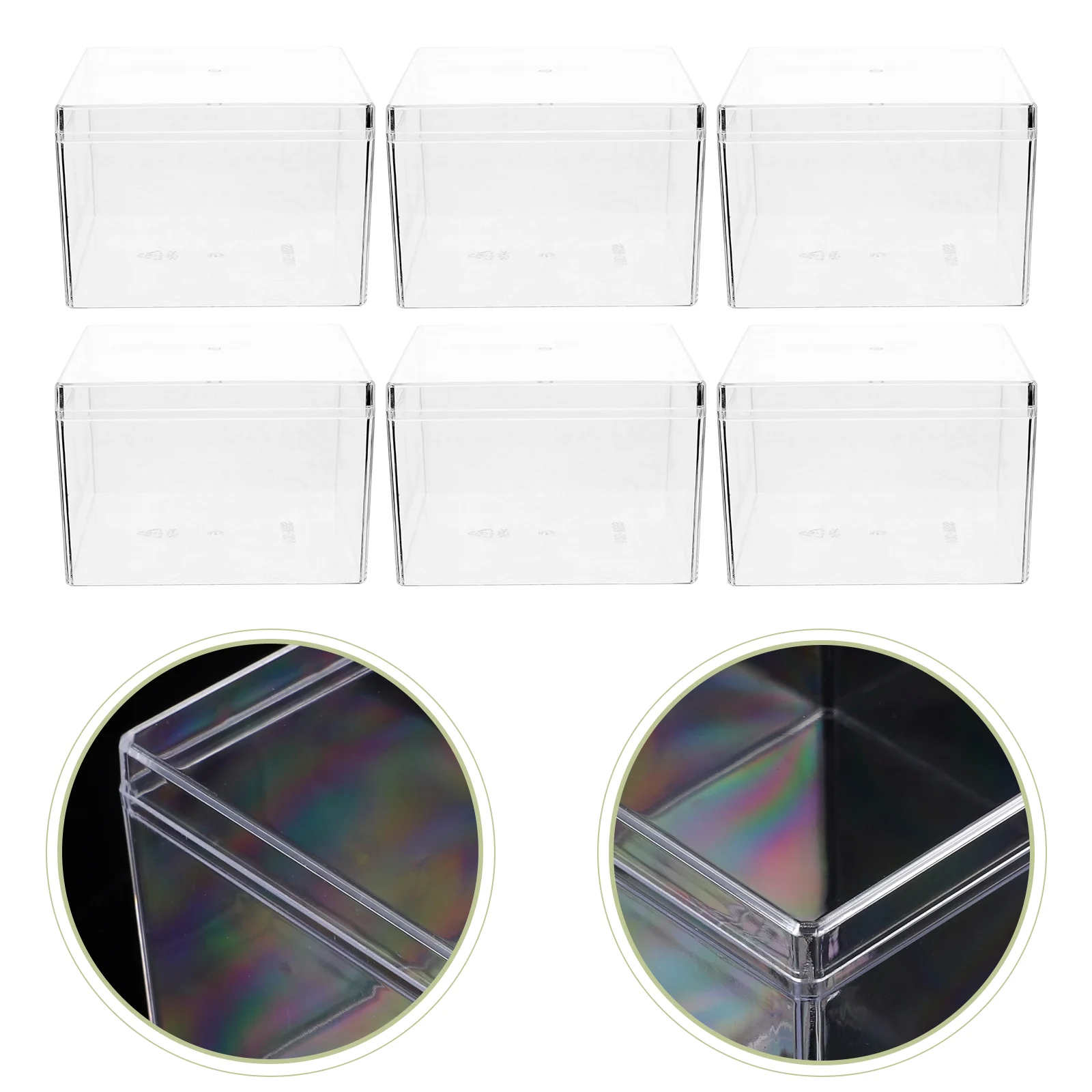 6Pcs Clear Square Decorative Transparent Clear Gift Boxes Transparent Cake Box for Friends Decorate Packing Home
6Pcs Clear Square Decorative Transparent Clear Gift Boxes Transparent Cake Box for Friends Decorate Packing Home