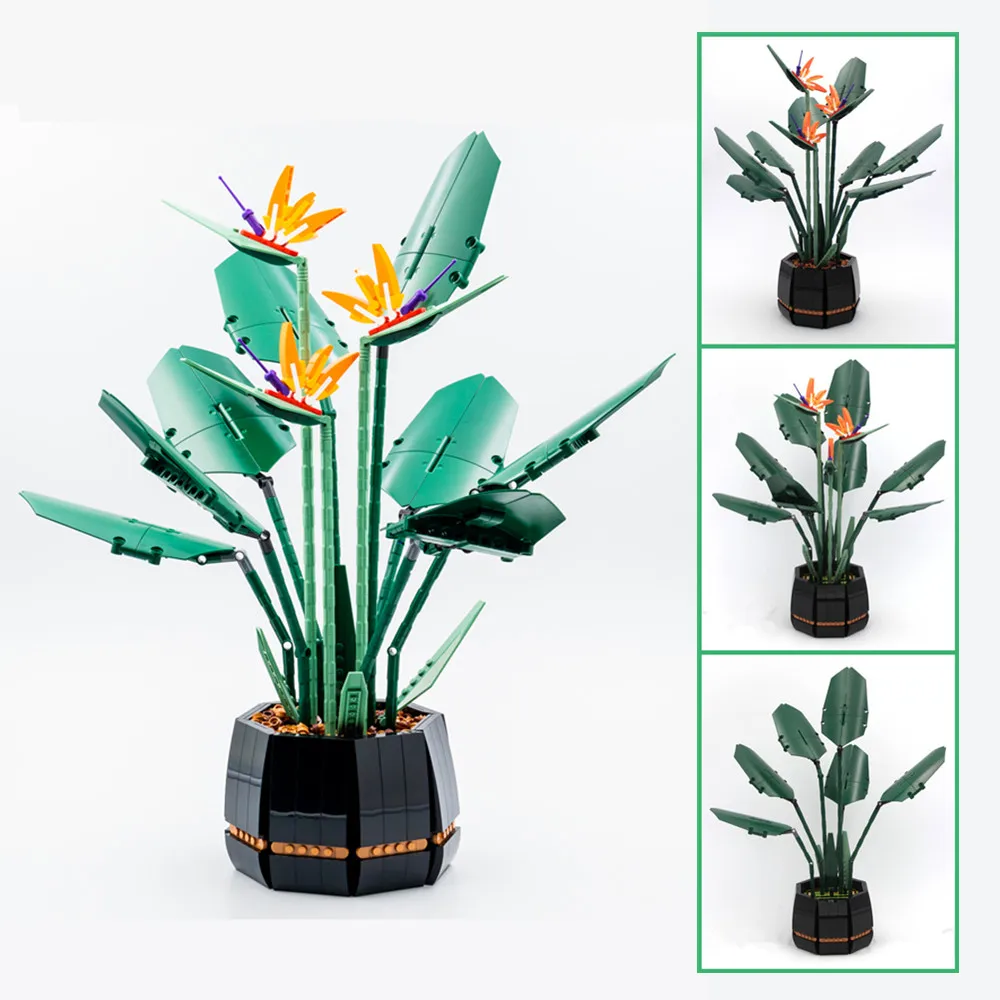 FIT 10289 Flower Bird of Paradise Bouquet Perpetual ADULT Building Block Bricks Model Home Decoration Plant Potted Gift Kid Set
FIT 10289 Flower Bird of Paradise Bouquet Perpetual ADULT Building Block Bricks Model Home Decoration Plant Potted Gift Kid Set