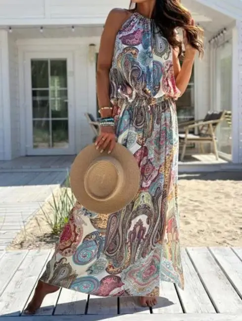 Beach Vacation Elegant Dresses for Women 2023 Summer New Fashion Style Sexy Sleeveless Loose Waist Cut Print Dress Simple Daily
Beach Vacation Elegant Dresses for Women 2023 Summer New Fashion Style Sexy Sleeveless Loose Waist Cut Print Dress Simple Daily