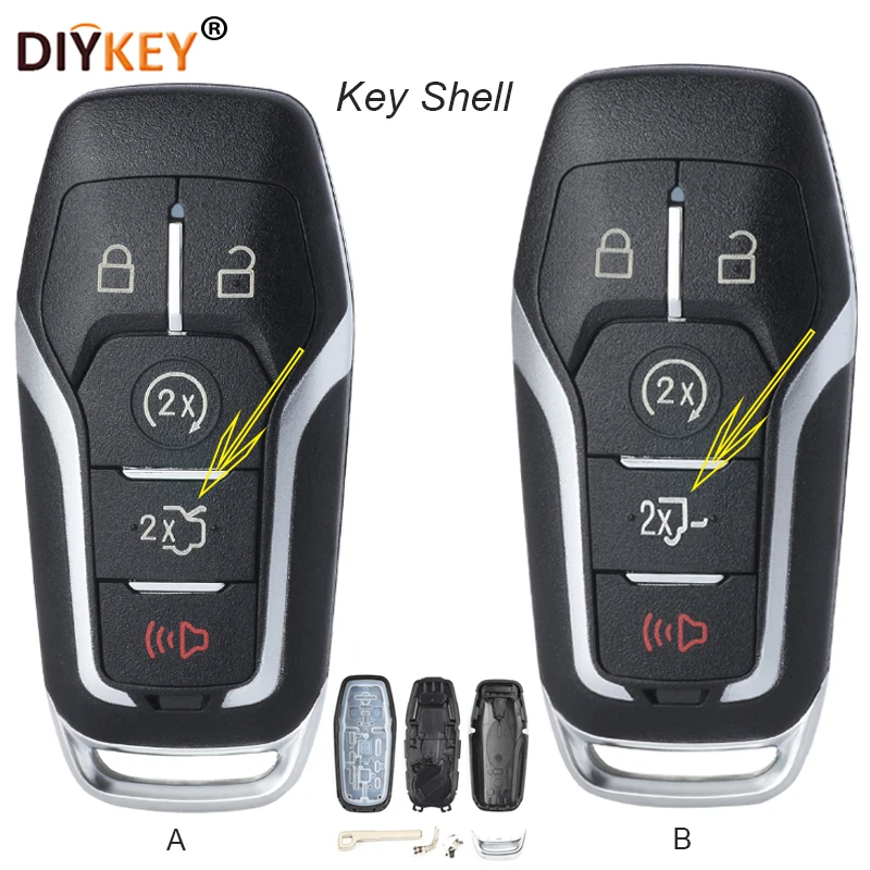 Умный дистанционный ключ DIYKEY с 5 кнопками, чехол-брелок с необработанным лезвием для Ford Edge Explorer F150 F250 F350 FCC:M3N-A2C31243300
Умный дистанционный ключ DIYKEY с 5 кнопками, чехол-брелок с необработанным лезвием для Ford Edge Explorer F150 F250 F350 FCC:M3N-A2C31243300