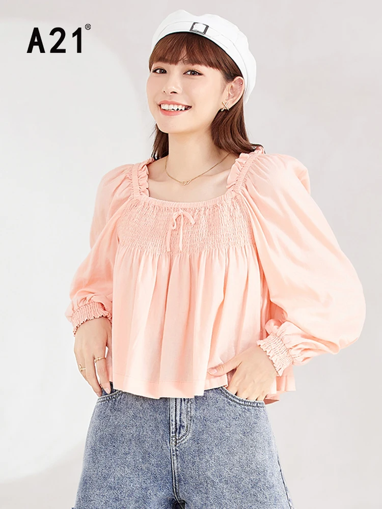 A21 Women's Casual Shirt 2022 Summer New Simple Literary French Style Square Collar Lotus Leaf Decorative Lantern Sleeve Blouses
A21 Women's Casual Shirt 2022 Summer New Simple Literary French Style Square Collar Lotus Leaf Decorative Lantern Sleeve Blouses