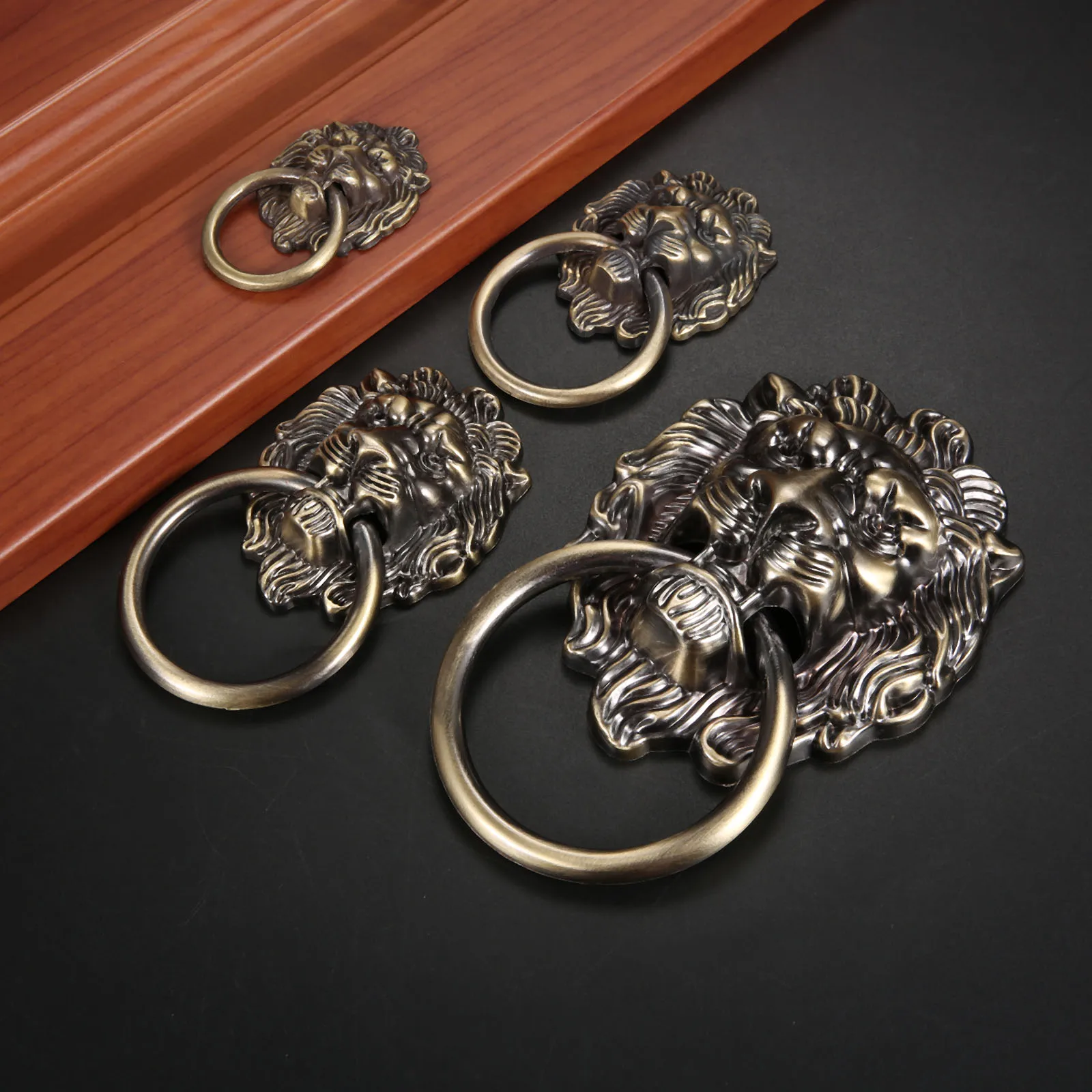 Vintage Lion Head Cabinet Knobs and Handles Furniture Door Antique Furniture Handles Cabinet Drawer Pull Handle Knob Ring
Vintage Lion Head Cabinet Knobs and Handles Furniture Door Antique Furniture Handles Cabinet Drawer Pull Handle Knob Ring